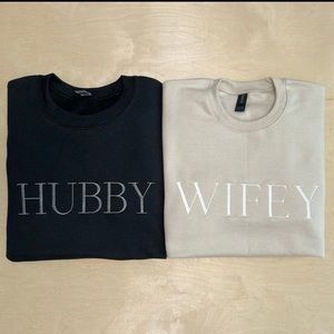 Hubby and wifey crew neck set